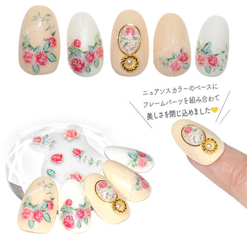 フラワーネイルシール 極薄 薔薇 バラ パステル フラワー 花 カラージェル かわいい 貼るだけ簡単 ネイルシール | ネイル シール ネイル用品 フラワー 花柄 ジェルネイル ネイルパーツ ジェル ネイルシール