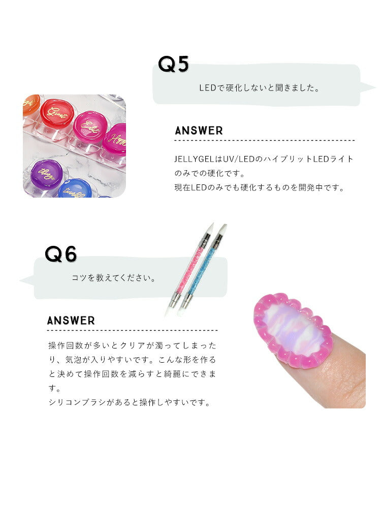 温度で色が変化する ゼリージェル 全22色 (1~12) フルーツゼリー FruitJerry 高発色のクリアカラー 透明の粘土ジェル JELLYGEL ジェルネイル カラージェル | カラー ネイルジェル アートジェル ジェルネイル用品 爪 カラージェルネイル ネイル工房 にわちゃん