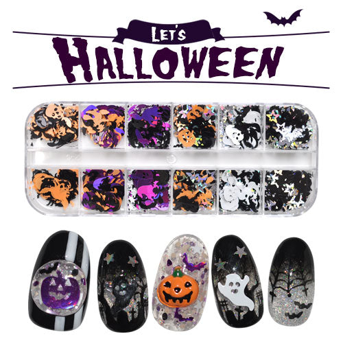 No.1101 選べるハロウィン カボチャ クモ ネイルパーツ No.1101