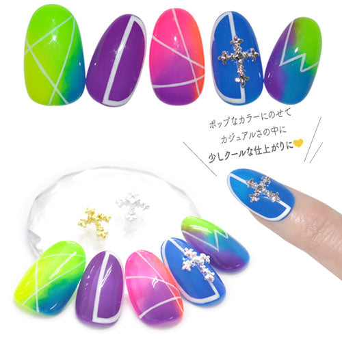 クロス 十字架 メタルパーツ ネイルジュエリー ネイルパーツ ( ゴールド / シルバー ) クロスメタルパーツ ジェルネイル ネイル パーツ ジェル ネイル用品 メタル ネイルアート ジュエリーネイル ゴールドパーツ シルバーパーツ ジェルネイルパーツ