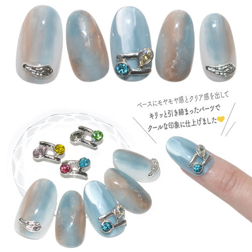 2個入 クリスタルのジュエリー 立体 チェーン 棒 ネイルジュエリー ビジュー ネイルアート ネイルジュエリー ジェルネイル メタルパーツ クリスタル | ネイル パーツ ネイルパーツ ジェル ネイル用品 ハンドメイド ジュエリーネイル ネイル工房