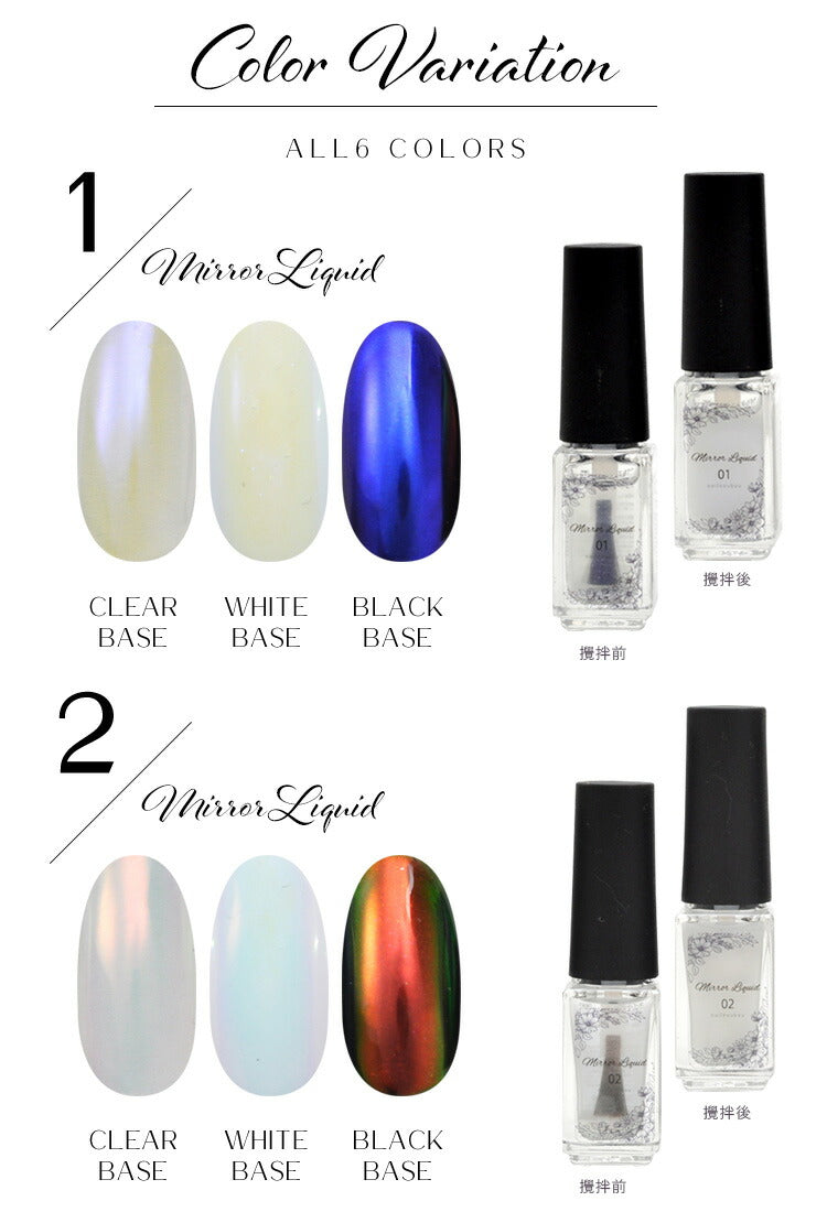 オーロラリキッド うるうる うるうるリキッド ミラーパウダー 選べる6色 オーロラパールミラー パウダー ジェルネイル用品 カラーパウダー カラージェル カラー ミラー ネイル工房