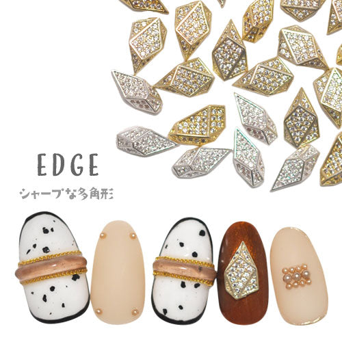 ジルコニア メタルパーツ ネイルパーツ 不規則 モード ネイル パーツ ネイルジュエリー ネイルアート アンティーク ジェルネイル クリスタル ゴールド | ネイルパーツ ネイル用品 ジェル ジェルネイルパーツ ジェルネイル用品 ネイル工房