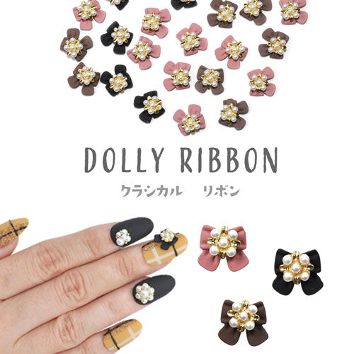 リボン 2個入 パール付き 選べる3色 メタルパーツ リボンパーツ ネイルジュエリー ネイルパーツ | ジェルネイル ネイル パーツ ジェル ネイル用品 メタル デコパーツ ジュエリーネイル ジェルネイルパーツ ネイル工房