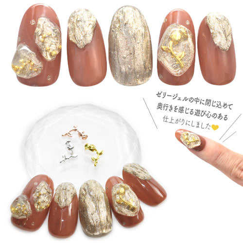 ネイルパーツ 5個入 メタルパーツ フラワー チューリップ | ネイル ジェルネイル パーツ ネイル用品 デコ ネイルジュエリー ゴールド ネイル工房 ネイルアート ネイルグッズ デコパーツ ジェルネイルアート メタル ジェル ジェルネイルパーツ