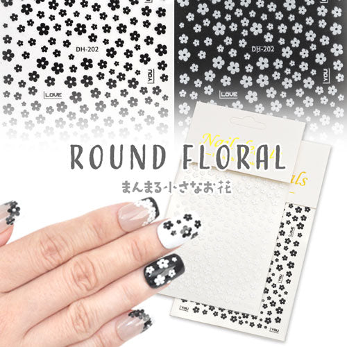 ネイルシール 極薄 ネイルアート フラワー 花 小花 モノトーン 黒 白 金 銀 | ジェルネイル ネイル パーツ ネイル用品 ネイルパーツ シール ジェル ジェルネイルシール 貼るだけ ネイルアートシール セルフネイル アート ジェルネイル用品