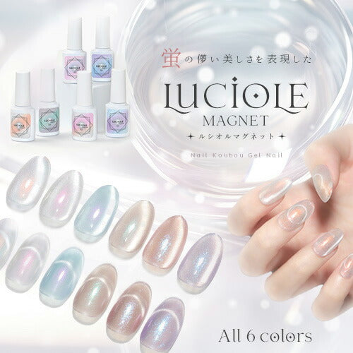 LUCIOLE ルシオル 5ミクロンマグネット×エフェクトパウダー マグネットネイル ニュアンス カラージェル ジェルネイル 5ミクロン | ラメ カラー ポリッシュ ネイルジェル ジェルネイル用品 爪 カラージェルネイル ネイル工房 にわちゃん