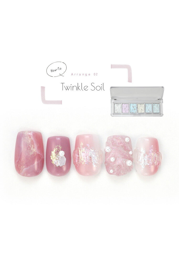 Soil Pallet しっとりエフェクトきらめきパウダー ミラーパウダーペンのように割れ&飛び散り知らず しっとりとした質感 オーロラパウダー うるうる パウダー ジェルネイル用品 カラーパウダー カラージェル カラー ミラー ネイル工房