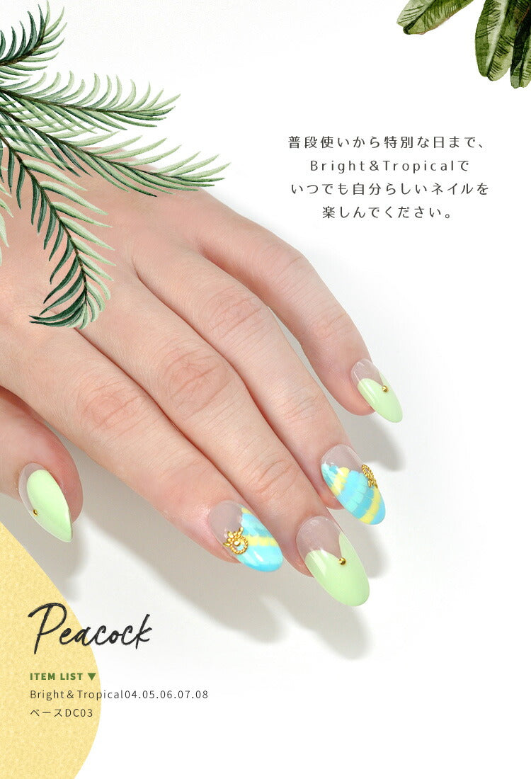 Bright&Tropical 普段使いできるかわいい ネオンカラー カラージェル ジェルネイル パステル ネオン ネイルジェル アートジェル ジェルネイル用品 爪 カラージェルネイル ネイル工房 にわちゃん
