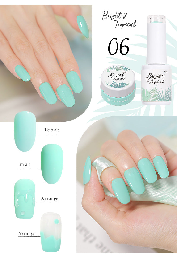Bright&Tropical 普段使いできるかわいい ネオンカラー カラージェル ジェルネイル パステル ネオン ネイルジェル アートジェル ジェルネイル用品 爪 カラージェルネイル ネイル工房 にわちゃん