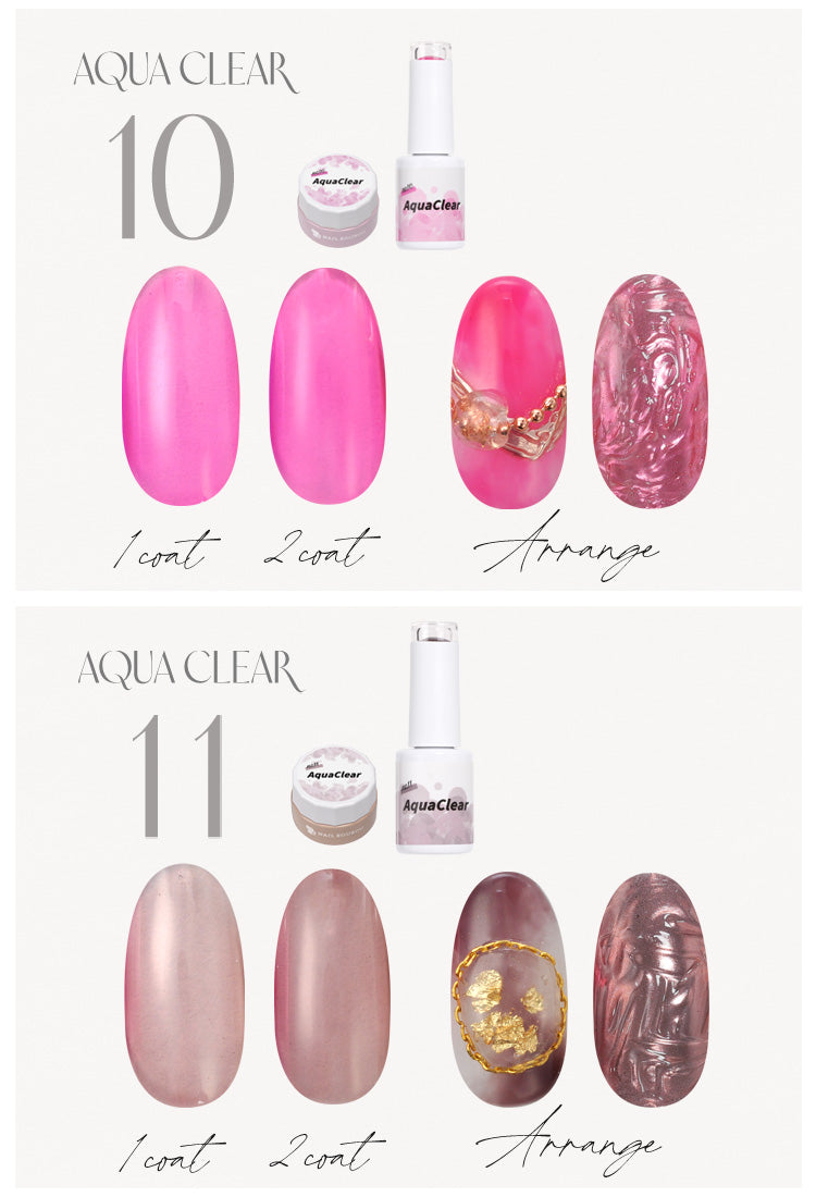 Aqua Clear ムラになりにくいクリアカラー 【訳アリ特価】 マグネットネイルの上からカラーをプラス カラージェル ジェルネイル ネイルジェル アートジェル ジェルネイル用品 爪 カラージェルネイル ネイル工房 にわちゃん