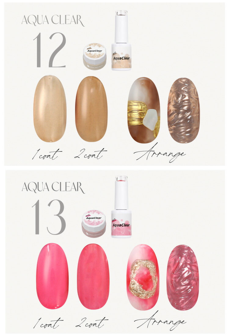 Aqua Clear ムラになりにくいクリアカラー 【訳アリ特価】 マグネットネイルの上からカラーをプラス カラージェル ジェルネイル ネイルジェル アートジェル ジェルネイル用品 爪 カラージェルネイル ネイル工房 にわちゃん