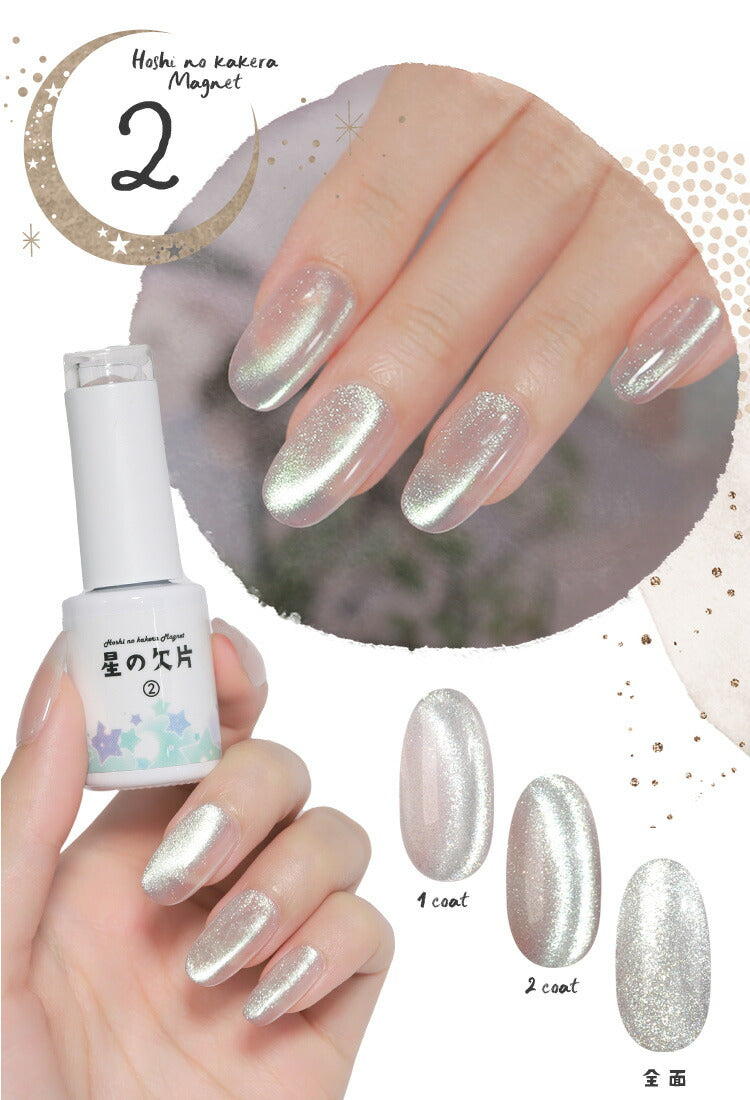 マグネットネイル 「星の欠片マグネット」 エフェクトパウダー 入りでキラキラ無限大 カラージェル ジェルネイル クリアカラー ネイルジェル アートジェル ジェルネイル用品 爪 カラージェルネイル ネイル工房 にわちゃん