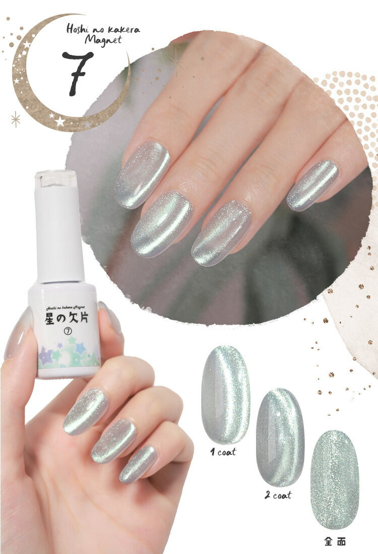 マグネットネイル 「星の欠片マグネット」 エフェクトパウダー 入りでキラキラ無限大 カラージェル ジェルネイル クリアカラー ネイルジェル アートジェル ジェルネイル用品 爪 カラージェルネイル ネイル工房 にわちゃん