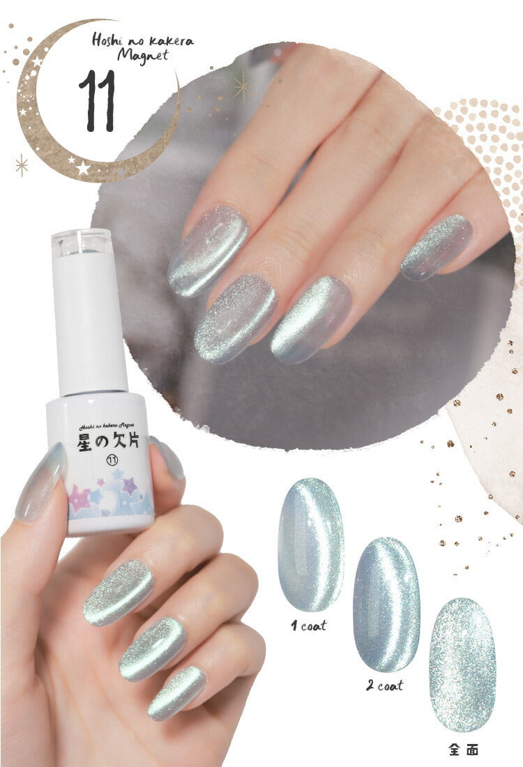 マグネットネイル 「星の欠片マグネット」 エフェクトパウダー 入りでキラキラ無限大 カラージェル ジェルネイル クリアカラー ネイルジェル アートジェル ジェルネイル用品 爪 カラージェルネイル ネイル工房 にわちゃん