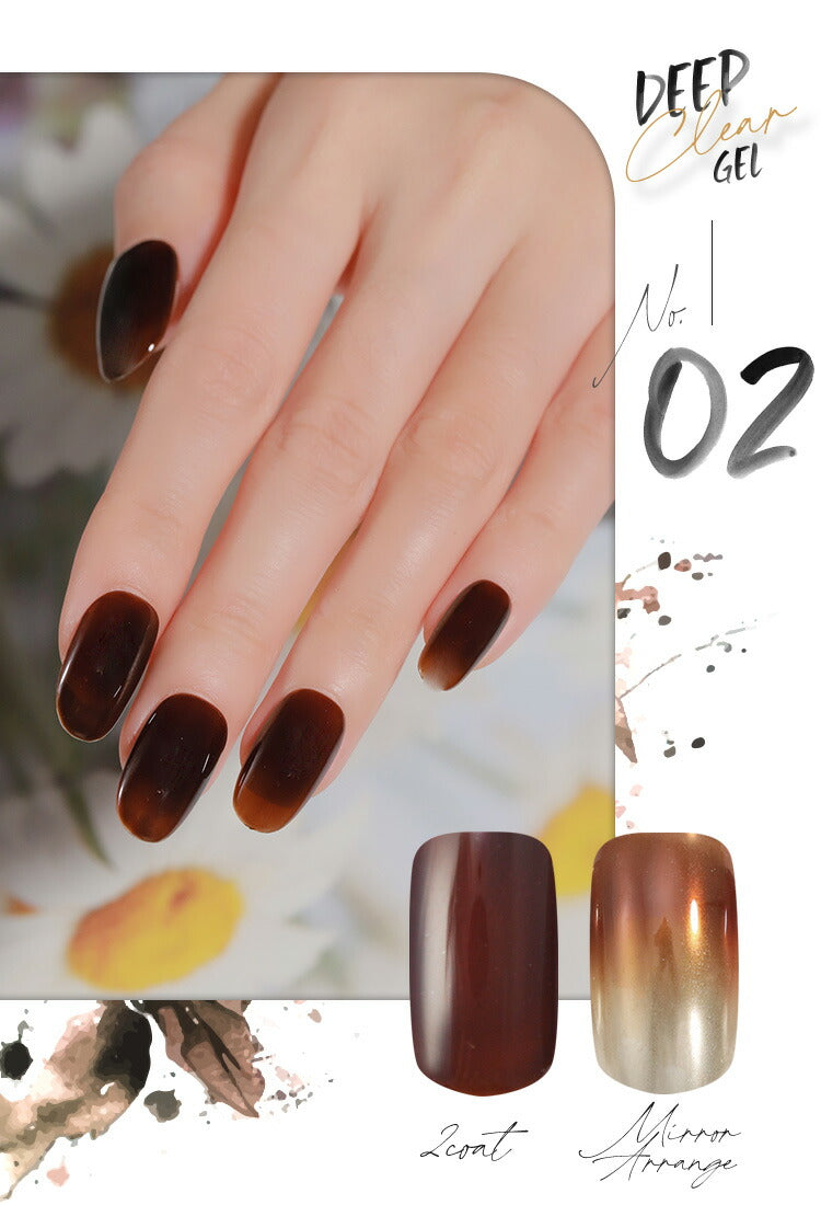 DEEP CLEAR 深みの透明感 アレンジ自由 カラージェル ジェルネイル クリア クリアカラー ミラーパウダー と相性抜群 ネイルジェル アートジェル ジェルネイル用品 爪 カラージェルネイル ネイル工房 にわちゃん