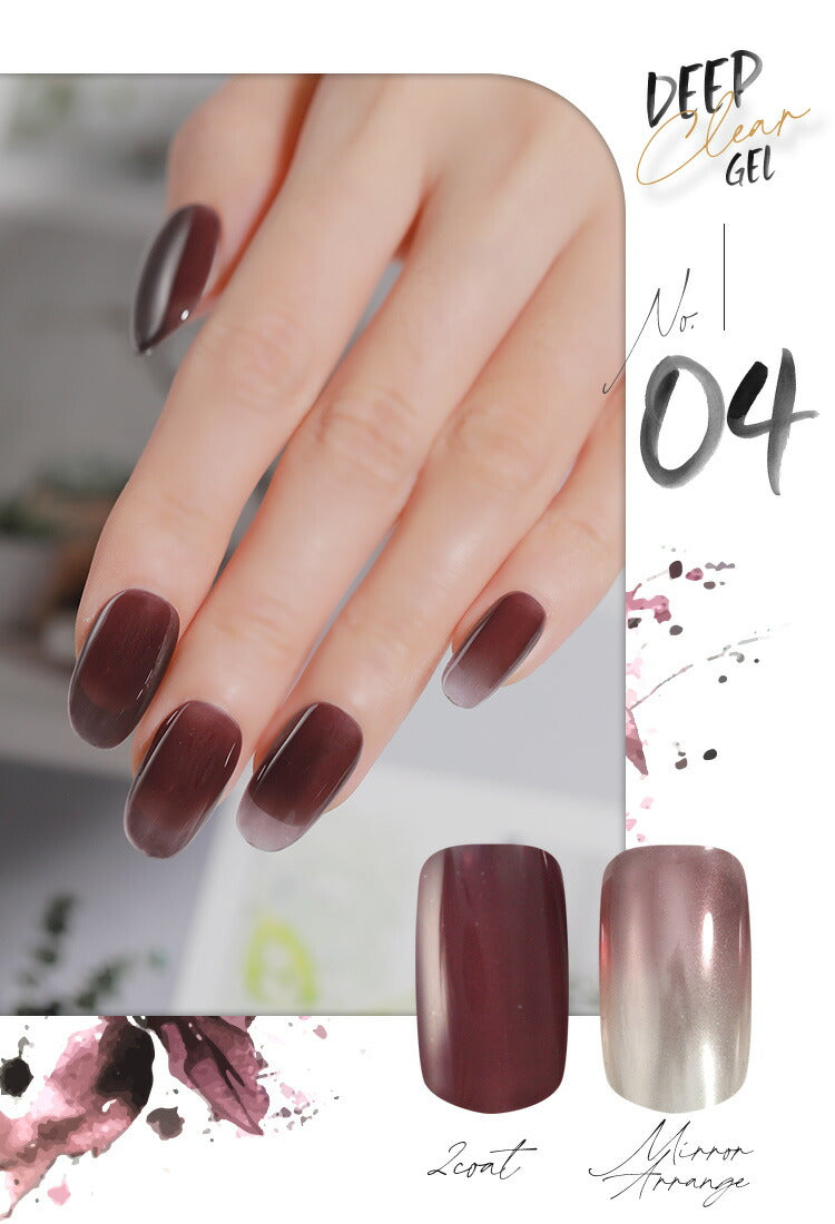 DEEP CLEAR 深みの透明感 アレンジ自由 カラージェル ジェルネイル クリア クリアカラー ミラーパウダー と相性抜群 ネイルジェル アートジェル ジェルネイル用品 爪 カラージェルネイル ネイル工房 にわちゃん