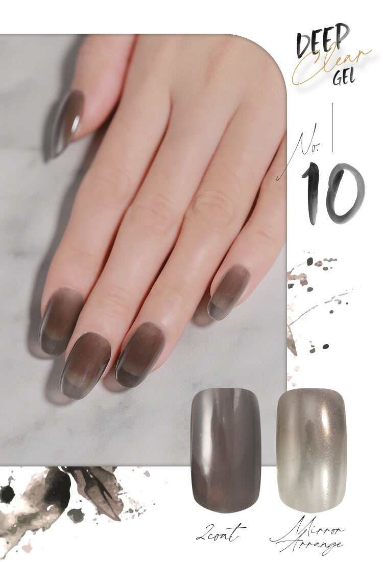 DEEP CLEAR 深みの透明感 アレンジ自由 カラージェル ジェルネイル クリア クリアカラー ミラーパウダー と相性抜群 ネイルジェル アートジェル ジェルネイル用品 爪 カラージェルネイル ネイル工房 にわちゃん