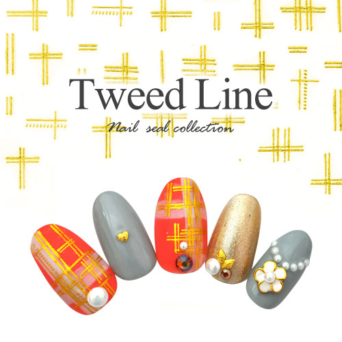 チェック イツード ライン ネイルシール ゴールド ラインシール<BR><BR>ジェルネイル ネイルシール ネイルアート | ラインテープ ネイル パーツ ジェル ネイルパーツ シール ネイル用品 ジェルネイルアート テープ ジェルネイル ジェルネイルシール ネイル工房