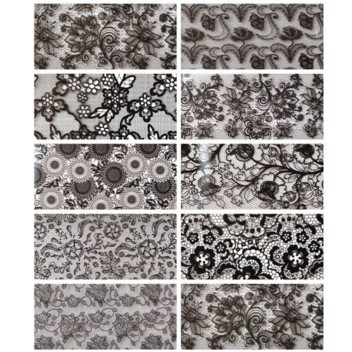 ミラーホイル 黒レースホイルセット 幅広タイプ| ジェルネイル ネイル パーツ ネイル用品 ネイルパーツ ジェル デコ用品 ホイル 金箔 ネイルアート アート用 ネイルナゲット ネイルホイル フォイル ネイルグッズ ミラーネイル アートミラー ネイル工房