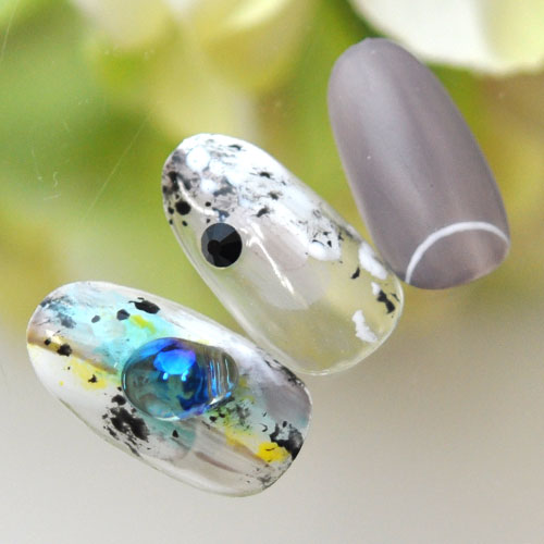 ラインストーン オーロラ 選べる2色 ケース付き ビジュー ストーン カーブ付 | ネイル ジェル パーツ ネイル用品 ネイルパーツ ストーン ネイルアート カラーストーン ガラスストーン カラー キラキラ デコ ネイル工房