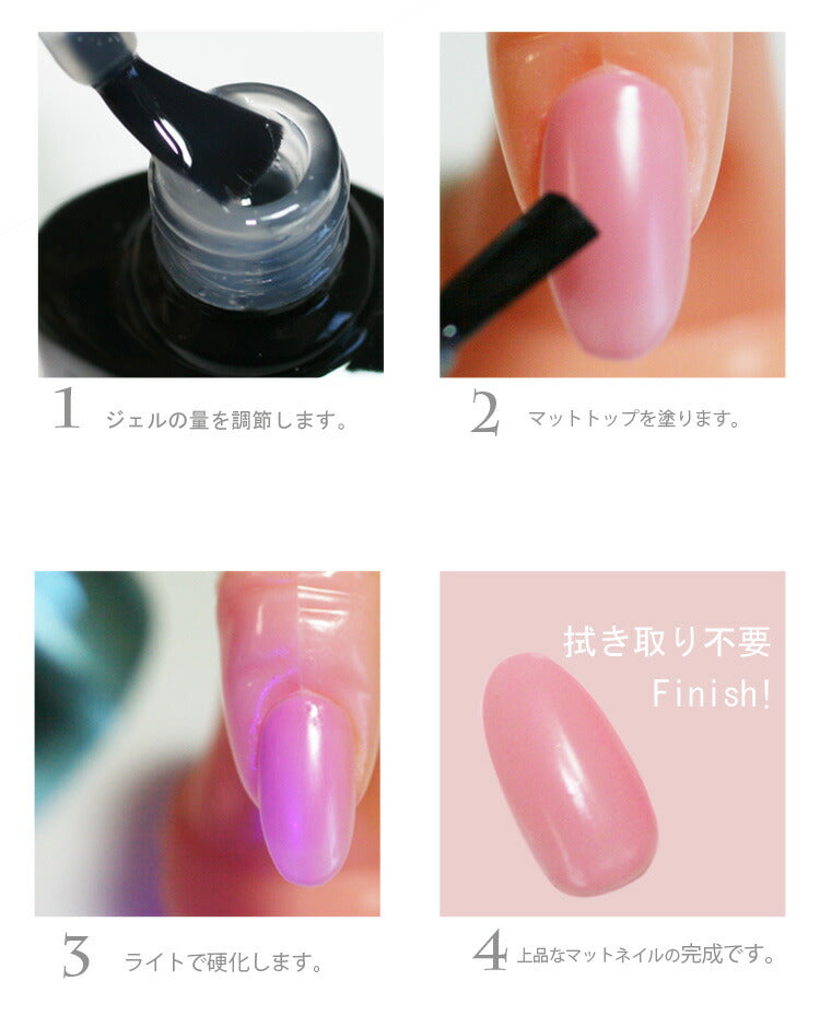 面倒な拭き取り不要 ノーワイプマット トップジェル マットトップコート ノーワイプ つや消し 艶消し ジェルネイル 塗りやすいテクスチャー 10P20Sep14 | ネイル クリアジェル ジェル ノンワイプ トップ クリア ノンワイプジェル ネイルジェル ノンワイプトップジェル