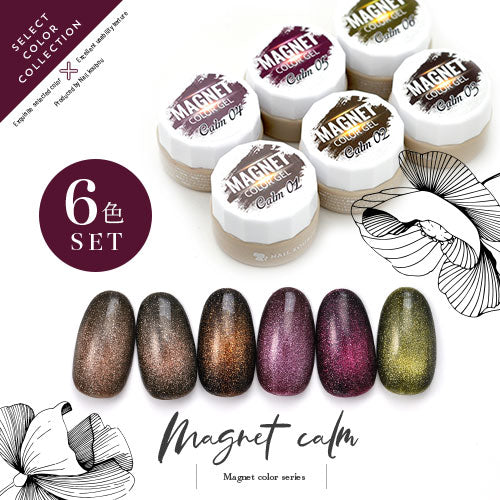 全6色セット】大人の マグネットネイル マグネット ダークカラー