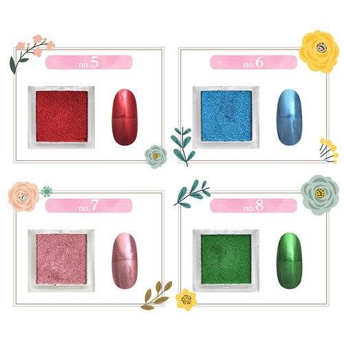 ミラーパウダー アイシャドウパレット 固形 ソリッド カラーミラーパウダー クロムパウダー | ネイル ネイル用品 ラメ グリッター ミラーネイル メタリック パウダー ジェルネイル用品 カラーパウダー カラージェル カラー ミラー ネイル工房