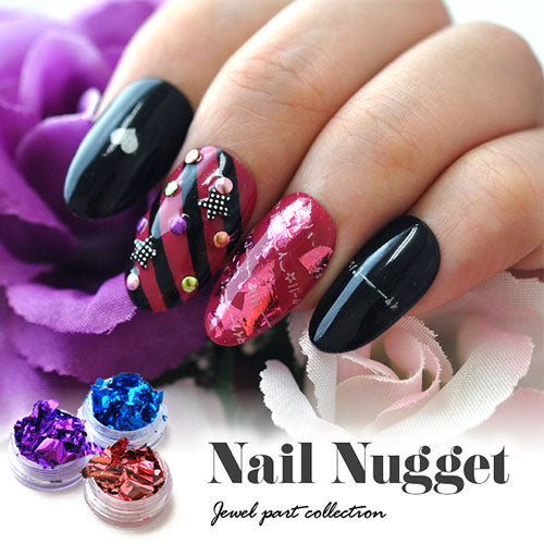 カラフルネイルナゲット 選べる12色 | ジェルネイル ジェル ネイル パーツ ホイル ネイルパーツ ネイル用品 ネイルホイル デコ ピルケース ジェルネイルパーツ ネイルアート ゴールド ネイルフォイル シルバー ニュアンスネイル 金箔 ジェルネイル用品 ネイルグッズ グッズ