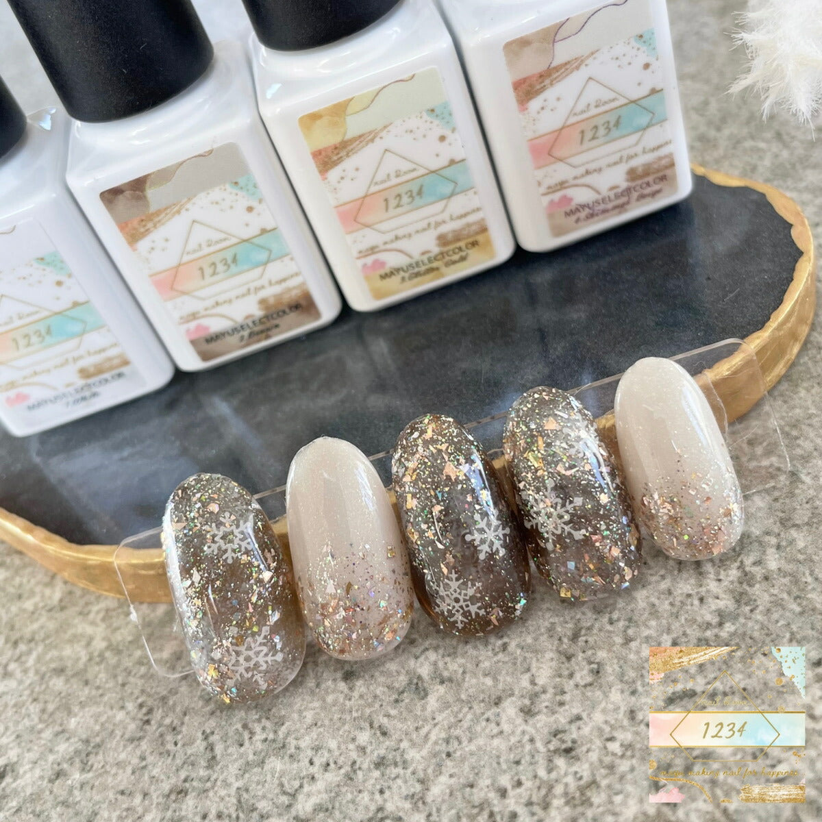 【nailroom1234×ネイル工房】 アンバサダーコラボ企画 5本セット ジェルネイル カラージェル | カラー ポリッシュ ネイルジェル アートジェル ジェルネイル用品 爪 カラージェルネイル ジェルネイルアート にわちゃん コラボジェル