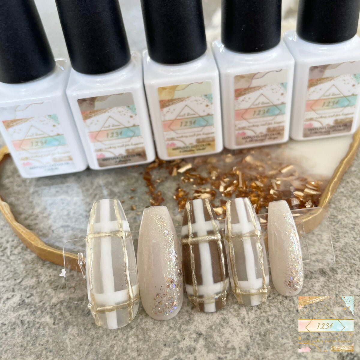 【nailroom1234×ネイル工房】 アンバサダーコラボ企画 5本セット ジェルネイル カラージェル | カラー ポリッシュ ネイルジェル アートジェル ジェルネイル用品 爪 カラージェルネイル ジェルネイルアート にわちゃん コラボジェル