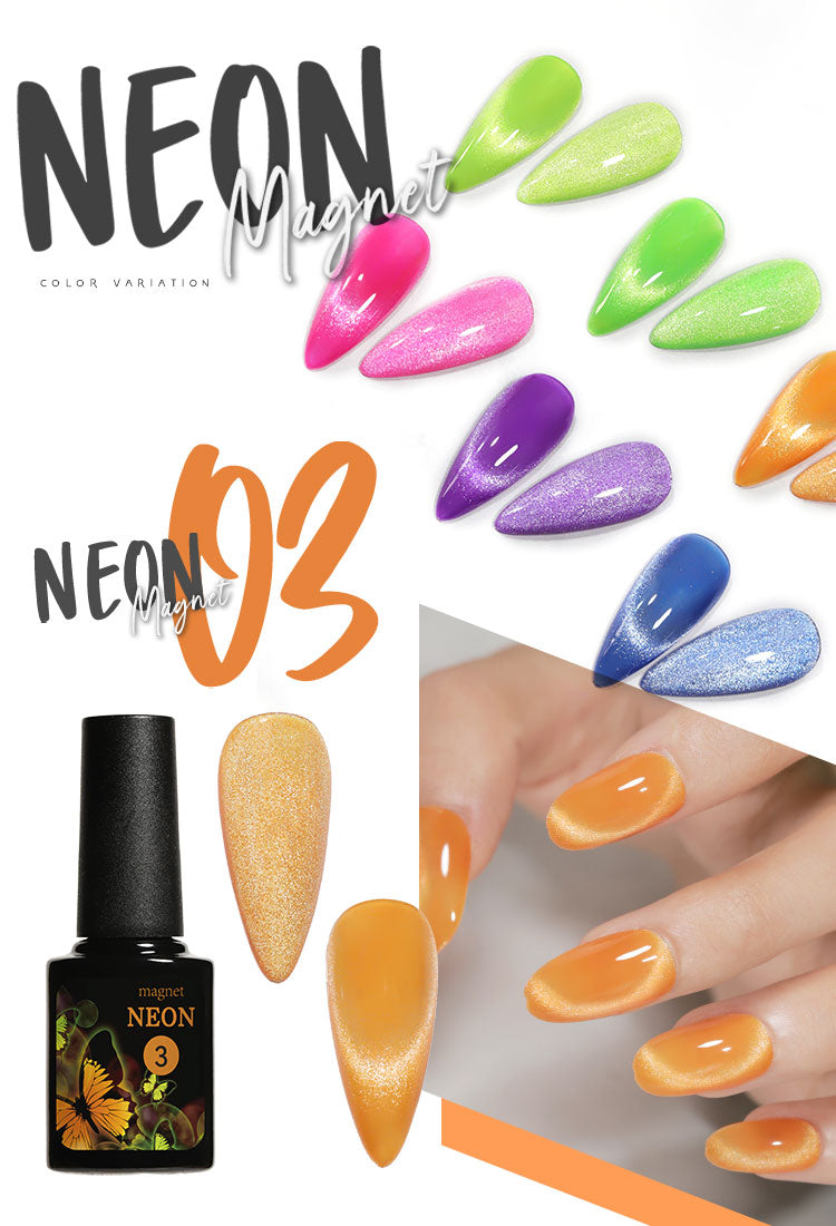 超高発色 マグネットネイル これがネオンだ! 「NEON Magnet」 カラージェル ジェルネイル ネオン 蛍光 カラー ポリッシュ ネイルジェル アートジェル ジェルネイル用品 爪 カラージェルネイル ネイル工房 にわちゃん