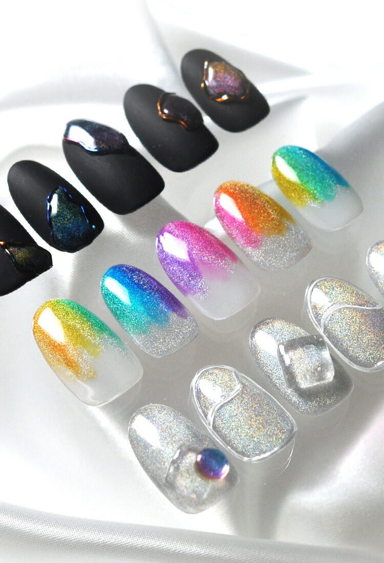 レインボーマグネット マグネットネイル 「虹」 ユニコーンのようなオーロラのマグネット カラージェル ジェルネイル クリアカラー カラー ポリッシュ ネイルジェル ジェルネイル用品 爪 カラージェルネイル ジェルネイルアート ネイル工房 にわちゃん