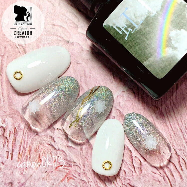 レインボーマグネット マグネットネイル 「虹」 ユニコーンのようなオーロラのマグネット カラージェル ジェルネイル クリアカラー カラー ポリッシュ ネイルジェル ジェルネイル用品 爪 カラージェルネイル ジェルネイルアート ネイル工房 にわちゃん