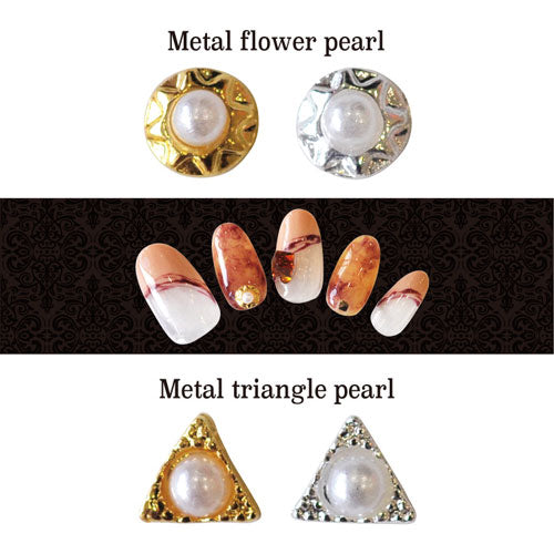 メタルパーツ 1粒パールがオシャレなパーツ丸と三角から選べます。 ネイルアクセサリー ネイルアート|ジェルネイル ネイルパーツ ネイル パーツ ネイル用品 ジェル ジェルネイルパーツ パール ネイルジュエリー ジェルネイル用品 ネイル工房