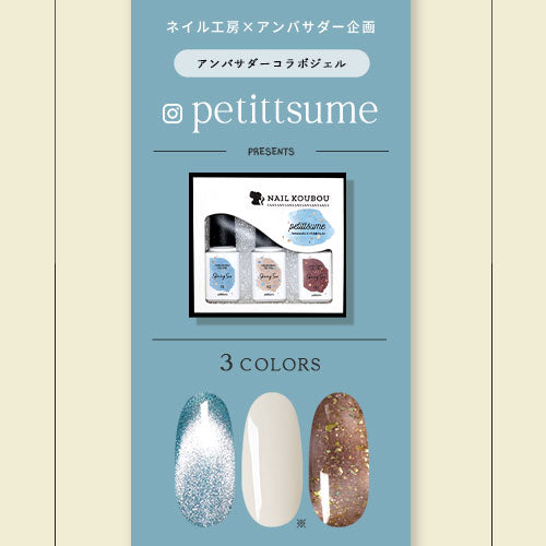 【petittsume×ネイル工房】 アンバサダーコラボ企画 5本セット ジェルネイル カラージェル | カラー ポリッシュ ネイルジェル アートジェル ジェルネイル用品 爪 カラージェルネイル ジェルネイルアート にわちゃん コラボジェル