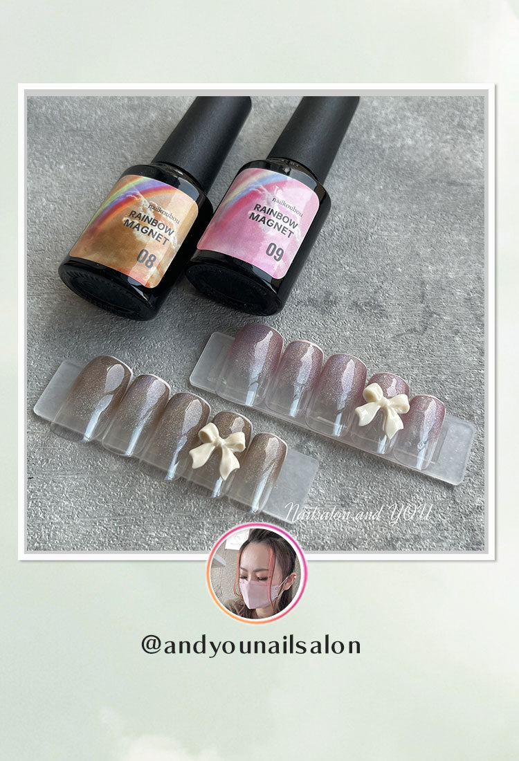 【全18色セット】レインボーマグネット マグネットネイル 「RainbowMagnet」 ユニコーンのようなオーロラのマグネット カラージェル ジェルネイル クリアカラー カラー ポリッシュ ネイルジェル ジェルネイル用品 爪 ジェルネイルアート ネイル工房 にわちゃん