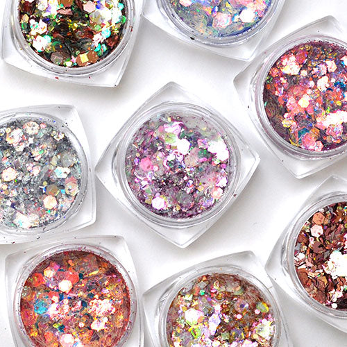 ラメ8色セット ラメとホロを混ぜてそのまま使えるセットを作りました! パウダー ラメ ホログラム セット | ネイル ジェルネイル ラメグリッター グリッター パーツ ネイルパーツ ネイル用品 ジェル ネイルアート ネイルジュエリー ネイル工房