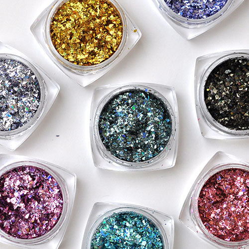 ラメ8色セット 細かな乱切りセット ストーンのように使える パウダー ラメ ホログラム セット | 乱切り ネイル ジェルネイル ラメグリッター グリッター パーツ ネイルパーツ ネイル用品 ジェル ネイルアート ネイルジュエリー ネイル工房