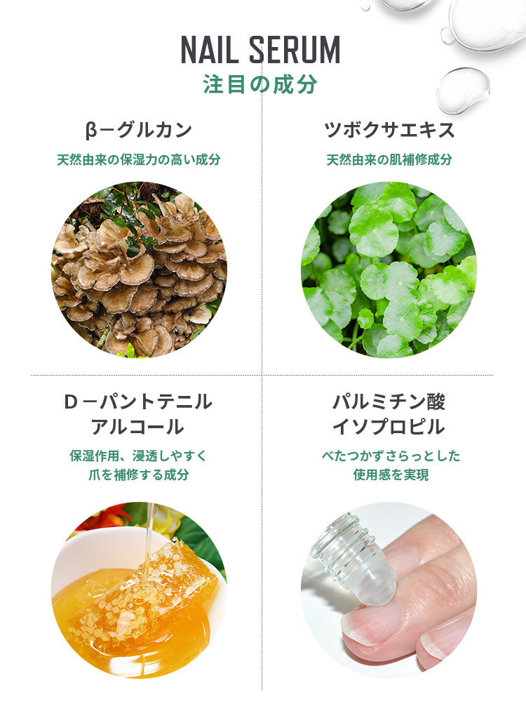 【miniサイズ】注目の保湿成分β-グルカン配合 ネイル美容液 ネイルオイル ネイルセラム キューティクルオイル さかむけ アロマ | オイル ネイル ジェル爪 ケア ネイルケア ネイルケア キューティクル 甘皮ケア ジェルネイル ネイル工房
