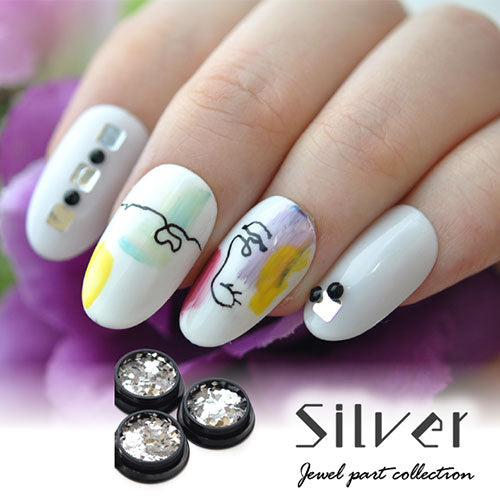 ホログラム 美しいシルバー ひし形 スクエア ランバス ジェルネイル アート ネイル ジェルネイル シルバー ケース付き | ネイル用品 ネイルグッズ ラメ パーツ ネイルパーツ ネイル用 ネイル工房