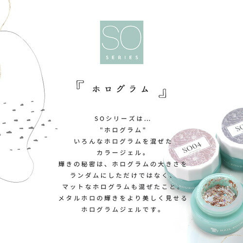 【全6色セット】Select color SOシリーズ ホログラム カラージェル ジェルネイル セレクトカラージェル | カラー ポリッシュ ネイルジェル アートジェル ジェルネイル用品 爪 カラージェルネイル ジェルネイルアート ネイル工房 にわちゃん