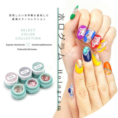 Select color SOシリーズ ホログラム カラージェル ジェルネイル セレクトカラージェル | カラー ポリッシュ ネイルジェル アートジェル ジェルネイル用品 爪 カラージェルネイル ジェルネイルアート ネイル工房 にわちゃん