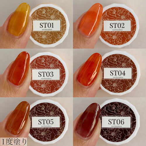 Select color STシリーズ TerraCotta シアー テラコッタ ブラウン えんじ カラージェル ジェルネイル セレクトカラージェル | カラー ポリッシュ ネイルジェル アートジェル ジェルネイル用品 爪 カラージェルネイル ジェルネイルアート ネイル工房 にわちゃん