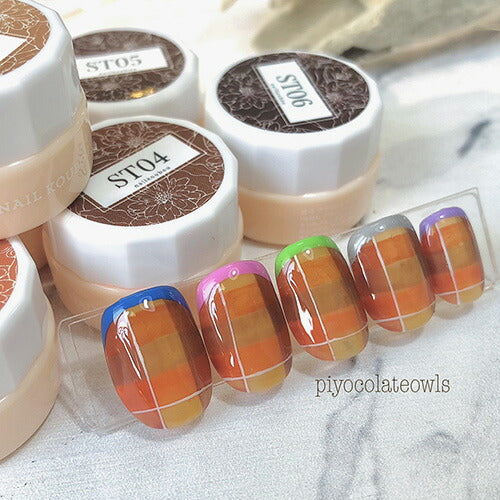 Select color STシリーズ TerraCotta シアー テラコッタ ブラウン えんじ カラージェル ジェルネイル セレクトカラージェル | カラー ポリッシュ ネイルジェル アートジェル ジェルネイル用品 爪 カラージェルネイル ジェルネイルアート ネイル工房 にわちゃん