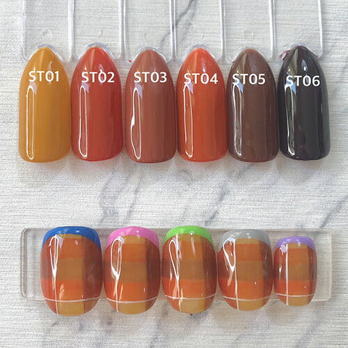 Select color STシリーズ TerraCotta シアー テラコッタ ブラウン えんじ カラージェル ジェルネイル セレクトカラージェル | カラー ポリッシュ ネイルジェル アートジェル ジェルネイル用品 爪 カラージェルネイル ジェルネイルアート ネイル工房 にわちゃん