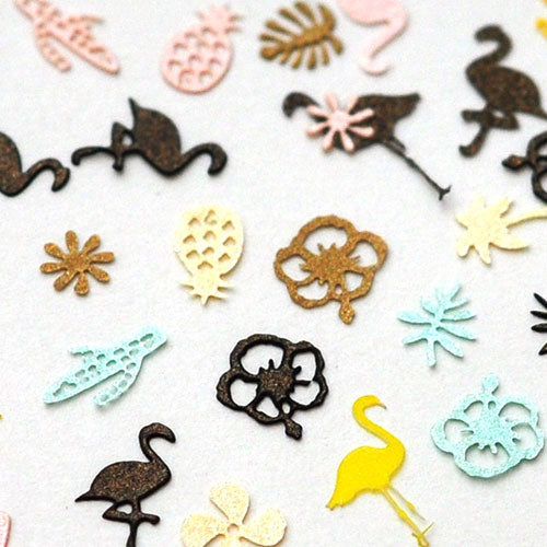 夏 南国 パイナップル ハイビスカス フラワー 木製 メタルパーツ ネイルジュエリー ネイルパーツ カラフル 超薄型パーツ 80枚入 フラットメタルパーツ |ジェルネイル ネイル パーツ ネイル用品 ジェル メタル ネイルアート ジュエリーネイル デコ用品 ネイル工房