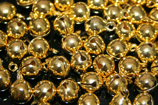 (D05-B003)ハンドメイド・アクセサリー用素材♪鈴(すず)7mm【ゴールド(代用金メッキ)】【 卸売り100個 】|ジェルネイル ネイル用品 ジェル ネイルパーツ 鈴 100個 メタルパーツ 手芸 手作り 手芸用品 アクセサリー 手芸材料 材料 ベル 大量 ネイル工房