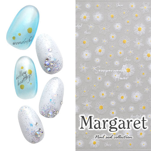 ネイルシール フラワー マーガレット デイジー 伸縮抜群 | ジェルネイル ネイル ネイル用品 ジェル シール デコ用品 貼るだけ ジェルネイルシール ネイルアート ジェルネイルアート ネイルグッズ ネイル工房
