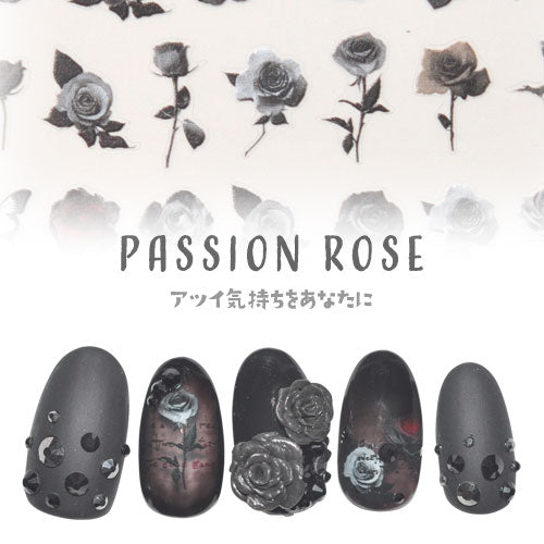 フラワーネイルシール 極薄 薔薇 バラ モード 蝶々文字 パンク 花 ホワイト カラージェル かわいい 貼るだけ簡単 ネイルシール | ネイル シール ネイル用品 フラワー 花柄 ジェルネイル ネイルパーツ ジェル ネイルシール